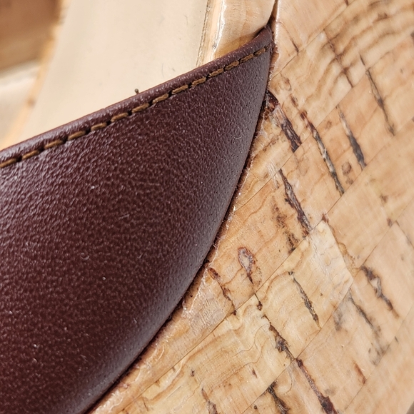 Stuart Weitzman wedge sandals 8.5 brown leather Palmina boho Made Spain new$425 - Picture 6 of 16